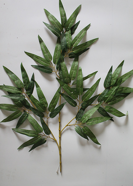 artificial green bamboo leaves