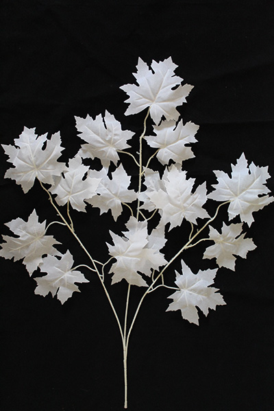 artificial white maple leaves
