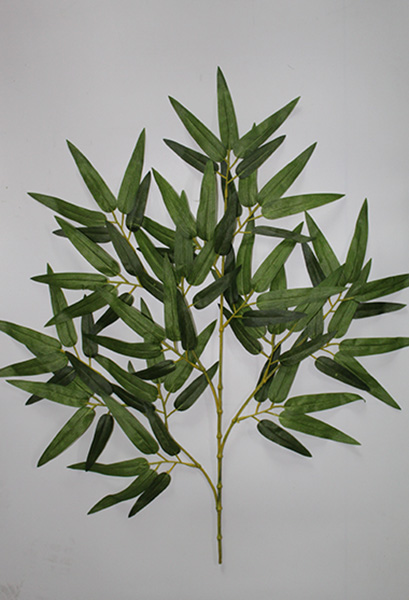 artificial bamboo stalks with leaves