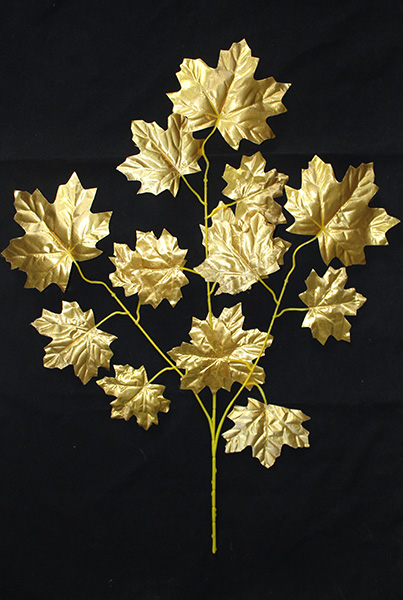 artificial gold maple leaves