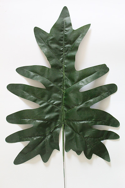 faux philodendron leaf