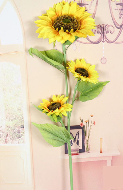 giant faux sunflowers