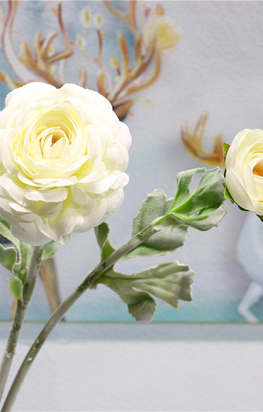 fake white ranunculus