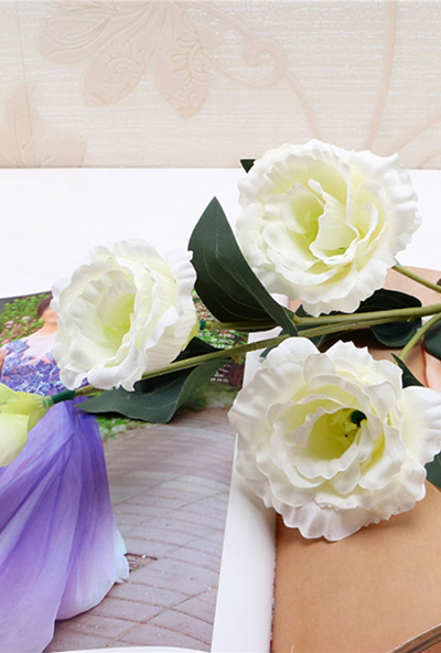 artificial white lisianthus